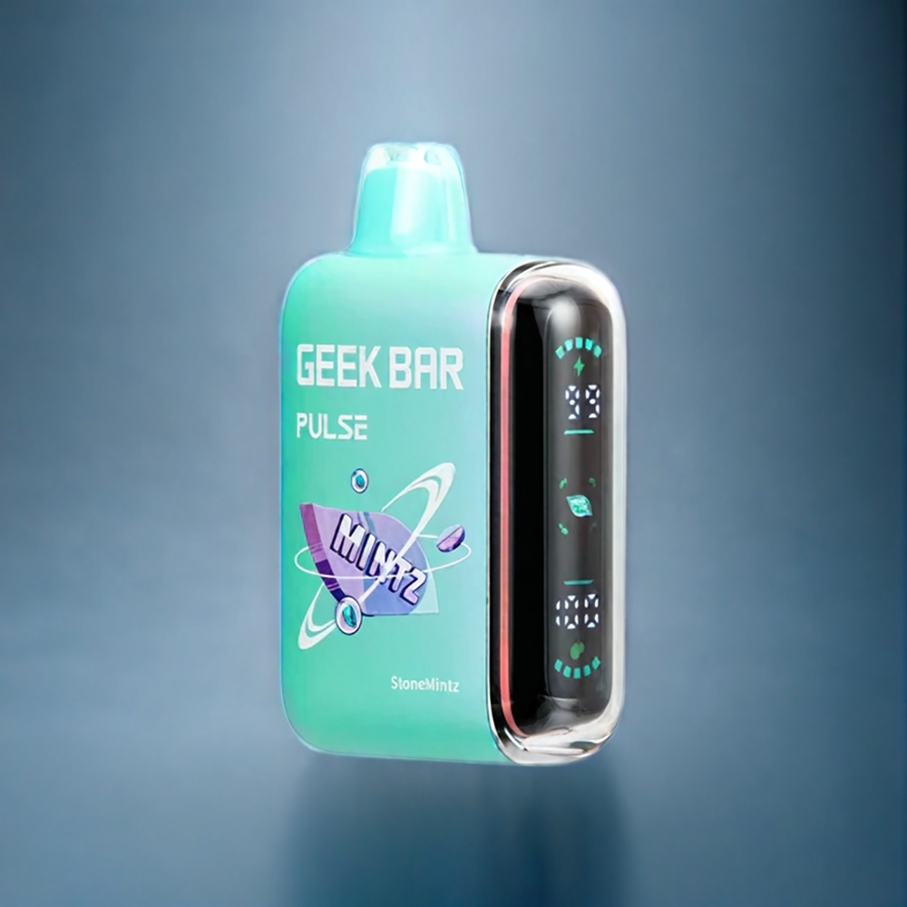 Suomi tukku Geek Bar Pulse 15000 Puffs Minttiversio – 16ML, 5% Nikotiinia, Säädettävä Ilmanvirtaus, USB Type-C