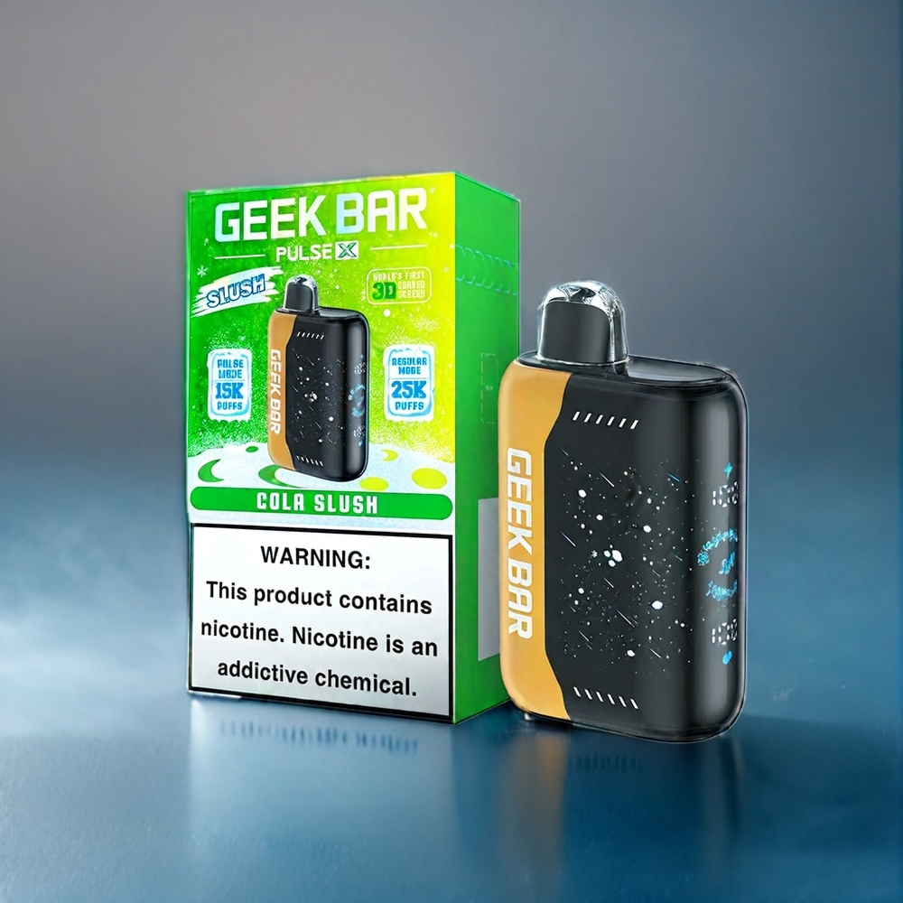 Suomi tukku Geek Bar Pulse X 25000 Puffs Slush Edition - 18mL E-Nestemä, 0-5% Nikotiinia, 3D Näyttö, USB-C