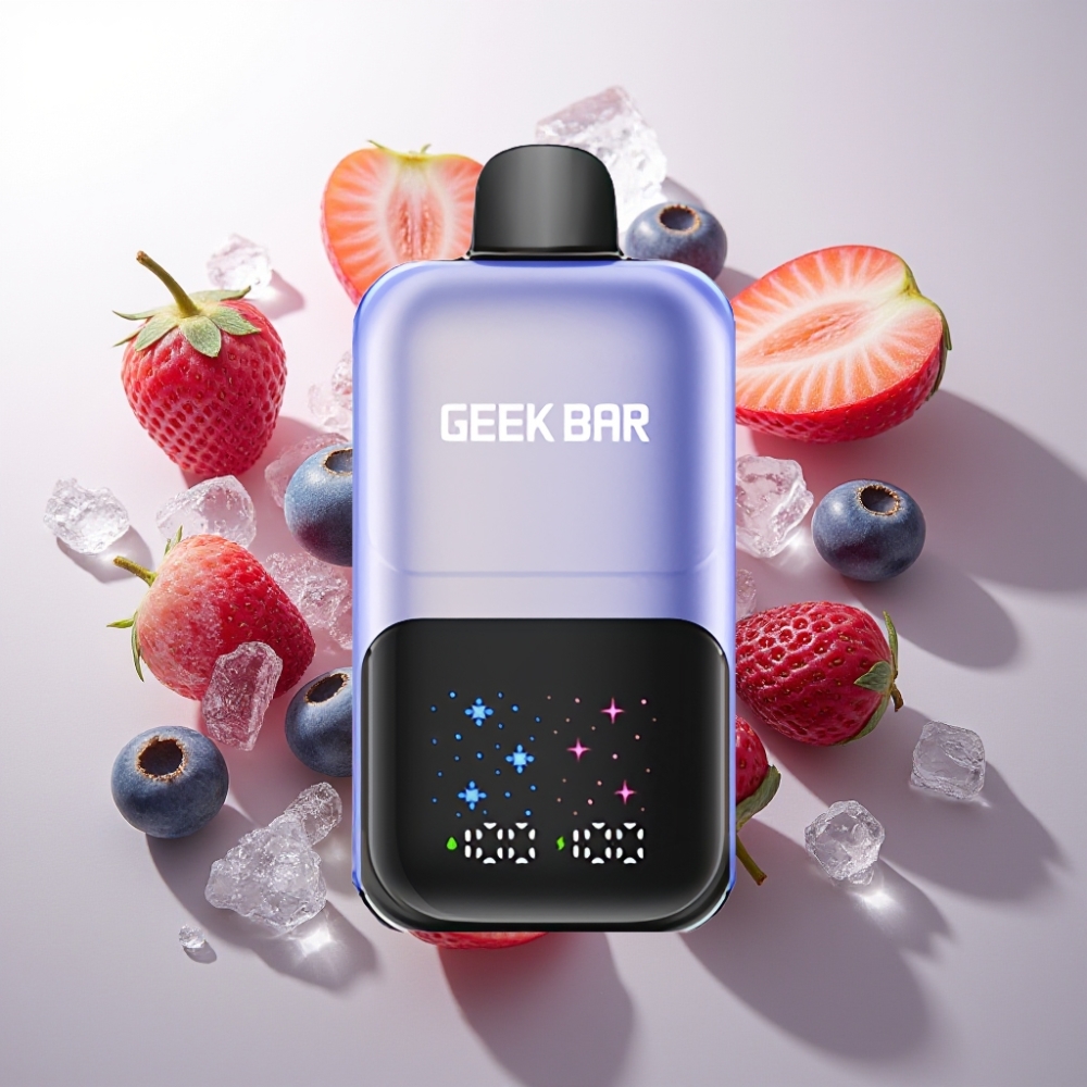 Suomi tukku GEEKBAR 2GO 20ml 50000 Puffs Two Series Kertakäyttöinen Vape Pen 3-tasoisella säädöllä & ladattavalla akulla – Sekajäätelön marjat