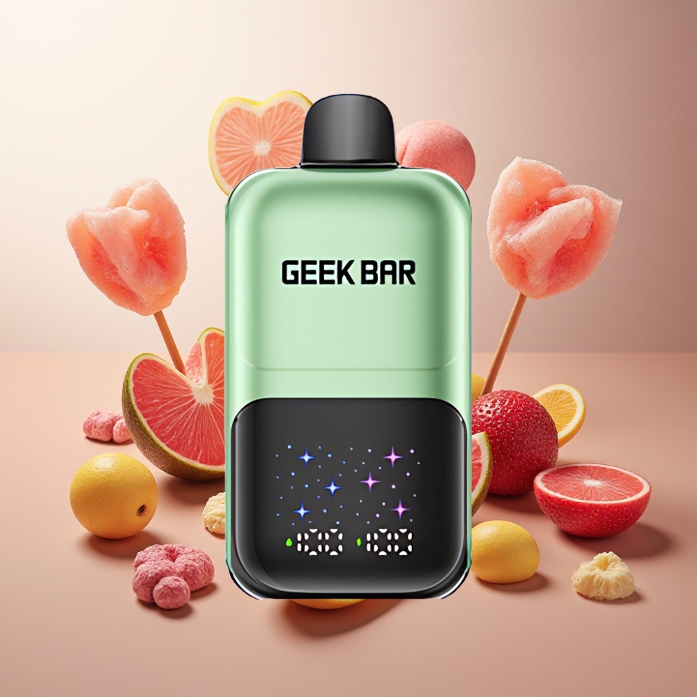 Suomi tukku GEEKBAR 2GO Two Series Kertakäyttöinen Vape Pen – 50000 Puffs, 20ml Dual Tank, 5% Nikotiini Salt, Sour Candy & Sour Fruits (Kirpeä karkki & kirpeät hedelmät)