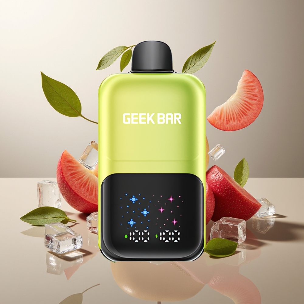 Suomi tukku GEEKBAR 2GO Two Series Kertakäyttöinen Vape Pen 50000 Puffs 20ml Dual Tanks 5% Nikotiini - Hapan Omena Jää