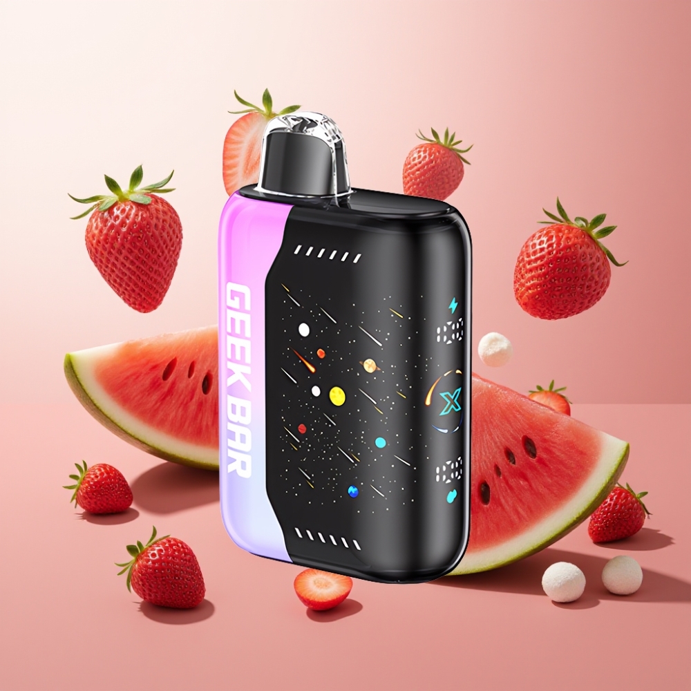 GEEKBAR Pulse X 42K Puffs Meteor Edition Mansikka-Arbuusi Suomi tukku 820mAh Pikalataus 3D Kaareva Näyttö