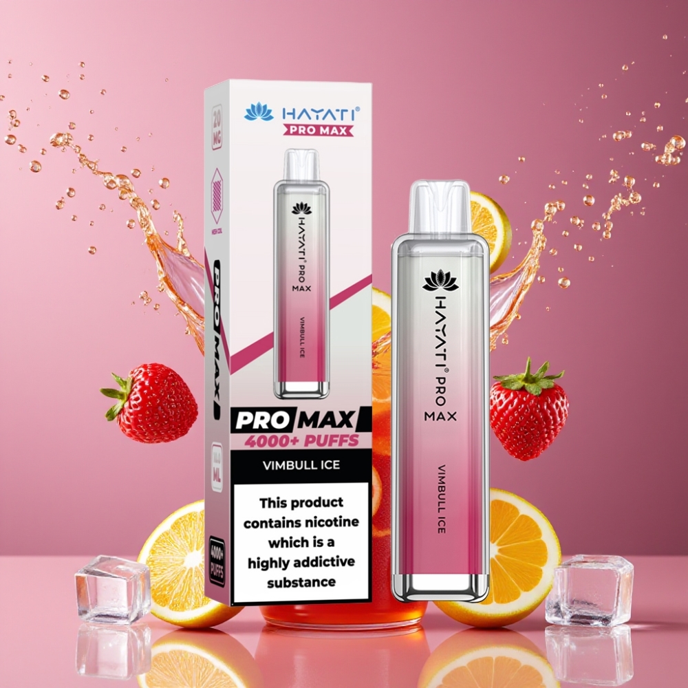 Suomi tukku Hayati Pro Max 4000 Puffs Disposable Vape Jääpuikko Dual 1.1 Ohm Mesh Coil, 1400mAh Akku, 2%/5% Nikotiinia, TPD-yhteensopiva