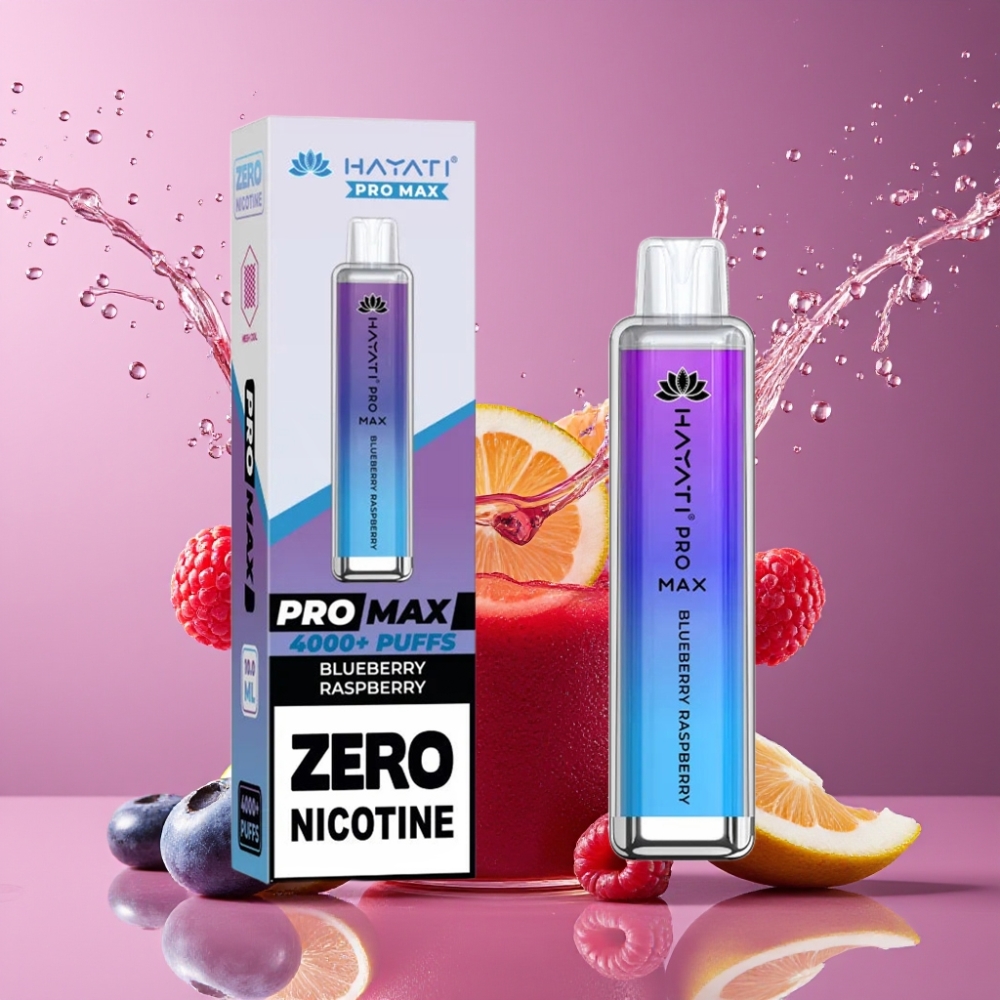 Suomi tukku Hayati Pro Max 4000 Puffs Disposable Vape Mustikka-Vadelma, 1400mAh Akku, 2ml/10ml Täyttö, 2%/5% Nikotiinia