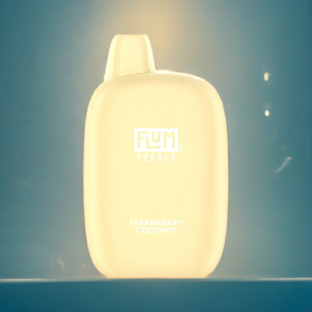 Suomi tukku Flum Pebble 6000 10ml 5% Mesh Coil Type-C Vape Mansikka-Kookos