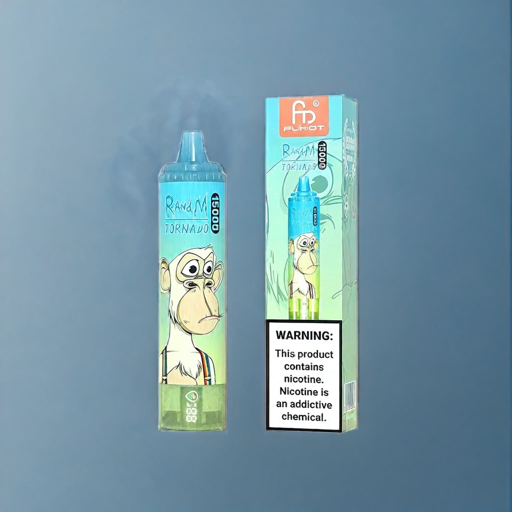 Suomi Tukku Fumot RandM Tornado 15000 Puffs Vape Ice Pop 25ml 850mAh Mesh Coil Type-C LCD