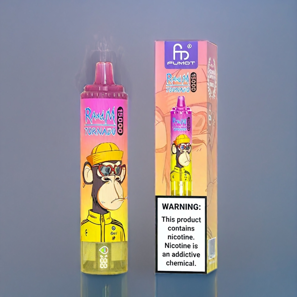 Suomi tukku Fumot RandM Tornado 15000 Puffs 25ml 850mAh LCD Banaani-jää