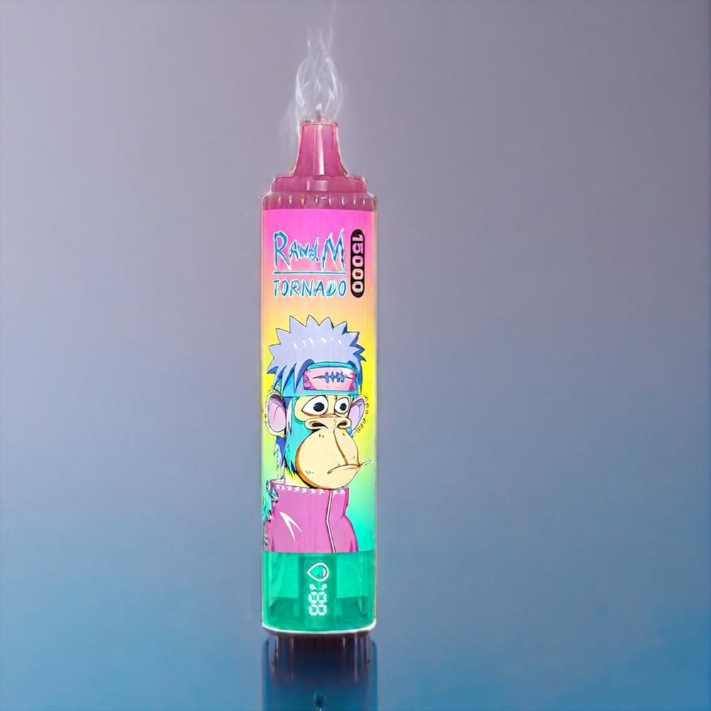Suomi tukku Fumot RandM Tornado 15000 Puffs 25ml 850mAh LCD Mesh Coil Mansikkajää