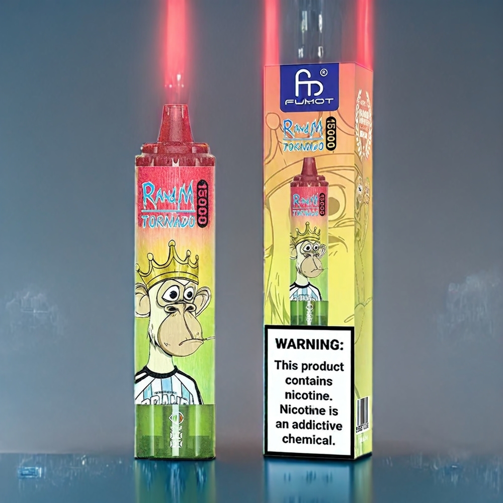 Suomi tukku Fumot RandM Tornado 15000 Puffs 25ml 850mAh Mesh Coil Omena Persikka Päärynä Vape