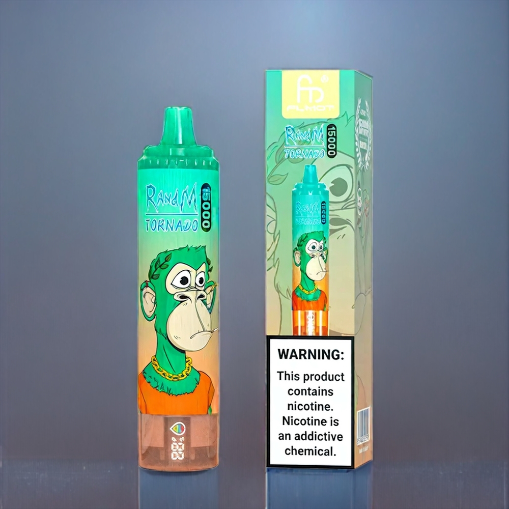 Suomi tukku Fumot RandM Tornado 15000 Puffs 25ml 850mAh Mesh Kolmen Marjan Maku Type-C LCD Näyttö
