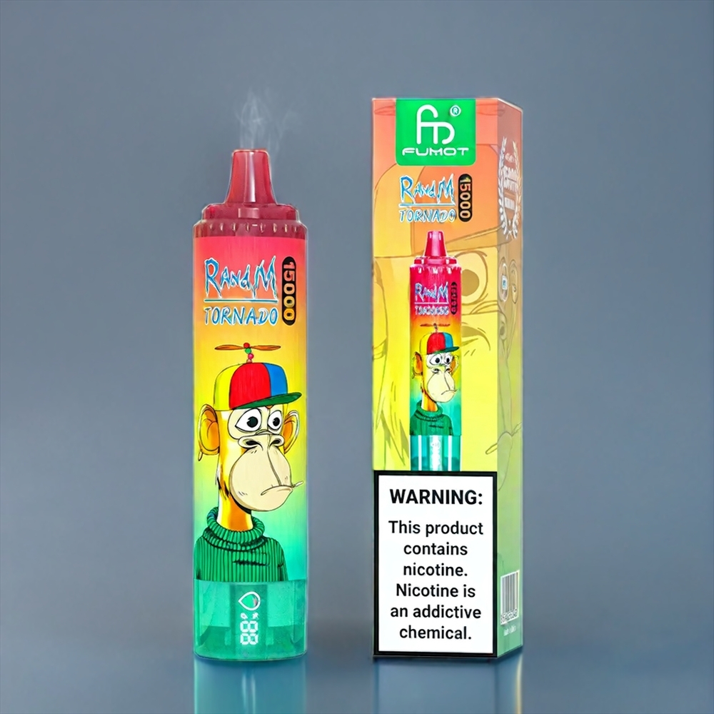 Suomi tukku Fumot RandM Tornado 15000 Puffs 25ml Mesh Coil 850mAh Type-C Mansikka-Kiivi