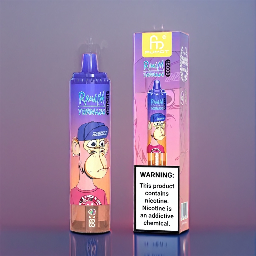 Suomi tukku - Fumot RandM Tornado 15000 Puffs 25ml Mustikka Kirsikka Karpalo Mesh Coil 850mAh Type-C LCD
