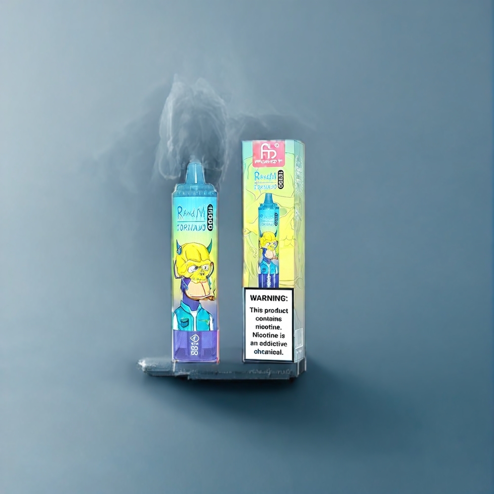 Suomi tukku Fumot RandM Tornado 15000 Puffs LCD Näyttö 25ml 850mAh Viinijää Mesh Coil Type-C
