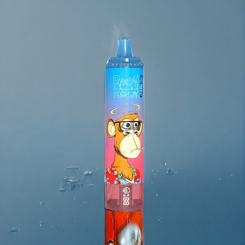 Suomi tukku Fumot RandM Tornado 15000 Puffs Vape 25ml 850mAh Sininen Vadelma-Kirsikka Mesh LCD