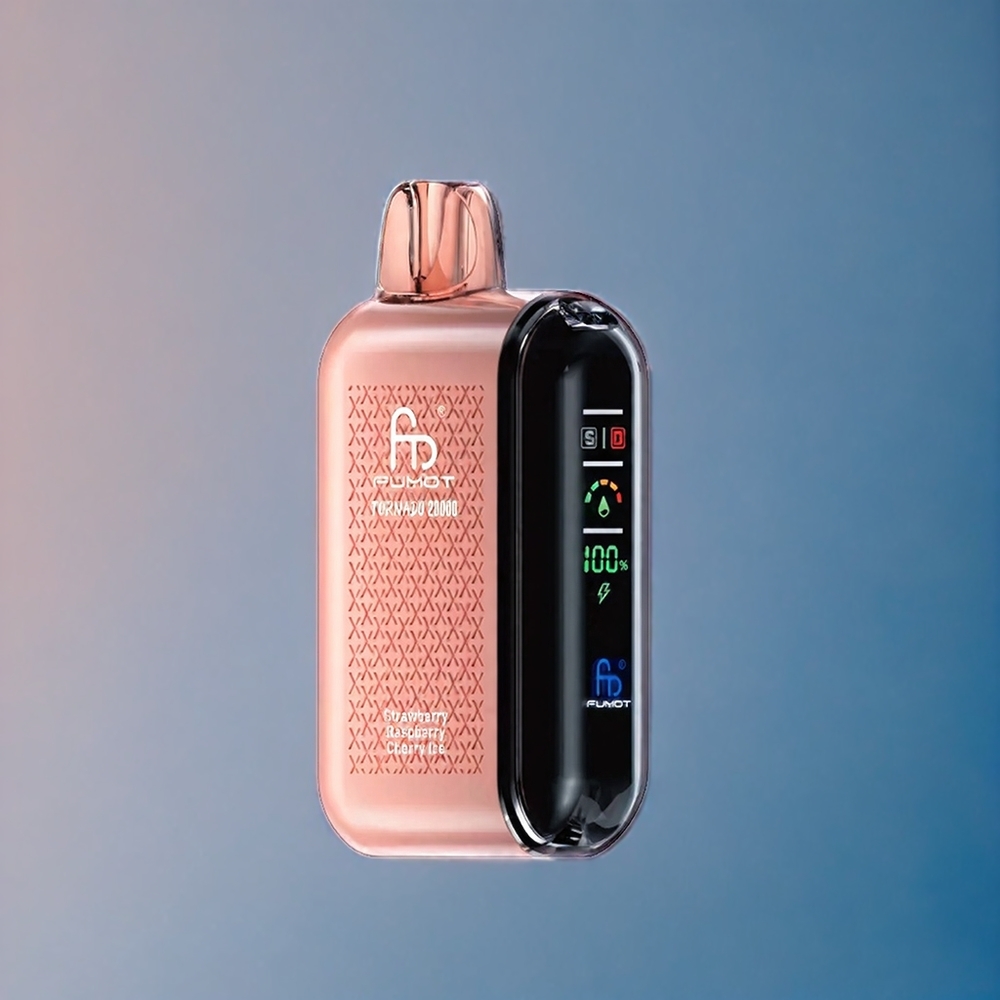 Suomi tukku Fumot Tornado 20000 Puffs 20ml Dual Mesh Coil Strawberry Raspberry Cherry Ice 850mAh Smart Display
