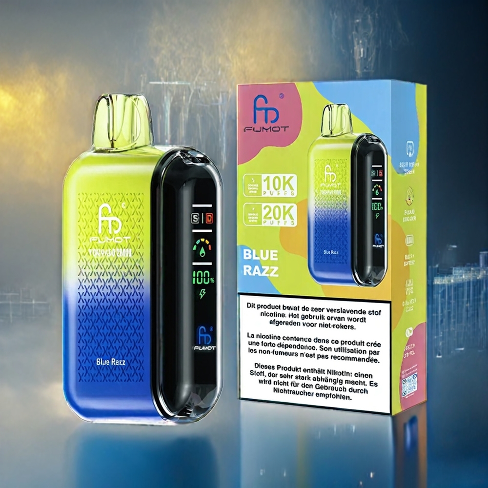 Suomi tukku Fumot Tornado 20000 Puffs Dual Mesh Coil 20ml E-liquid 850mAh Sininen Vadelma