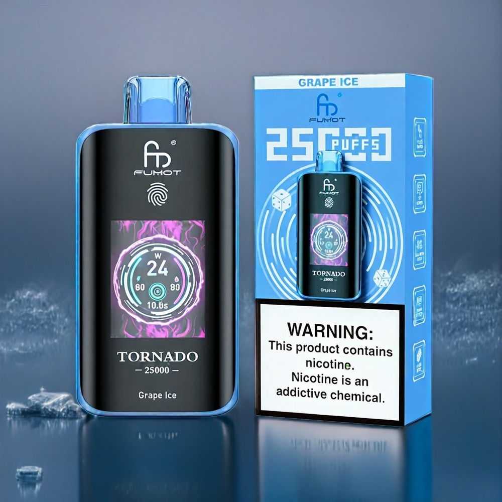 Suomi tukku Fumot Tornado 25000 Puffs HD Näyttö & 700mAh Akku Vinjajää