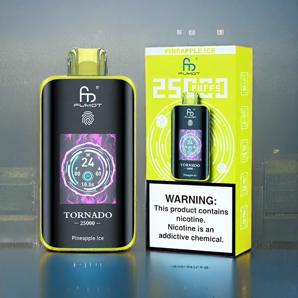 Suomi tukku - Fumot Tornado 25000 Puffs HD Screen 700mAh Anjasmainen Jää 20ml Type-C