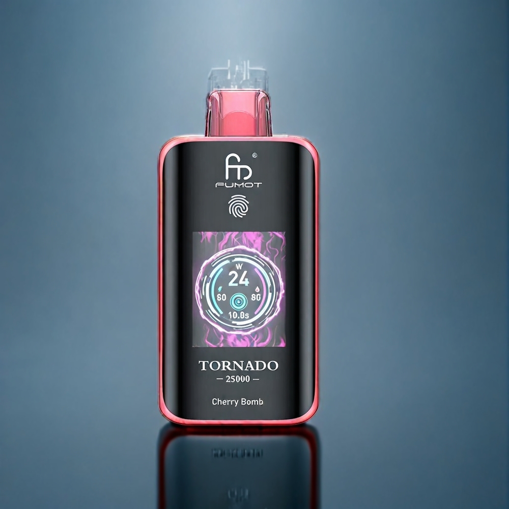 Suomi tukku Fumot Tornado 25000 Puffs HD Screen 700mAh Cherry Bomb 20ml Pre-filled Type-C