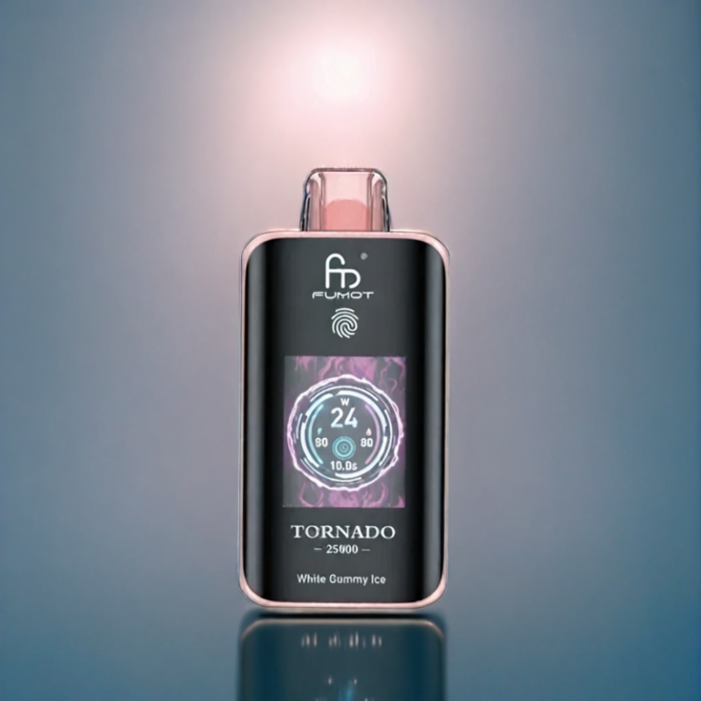 Suomi tukku Fumot Tornado 25000 Puffs Vape 20ml Kiivi-Passionhedelmä-Guava 700mAh Type-C HD Screen