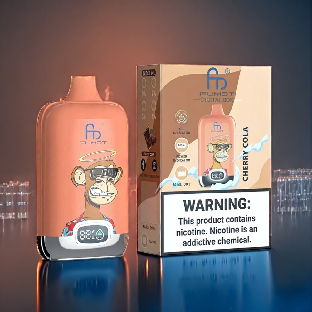 Fumot Tornado Digital Box 12000 Puffs Suomi Tukku 20ml E-Liquid 550mAh Mesh Coil Cherry Cola