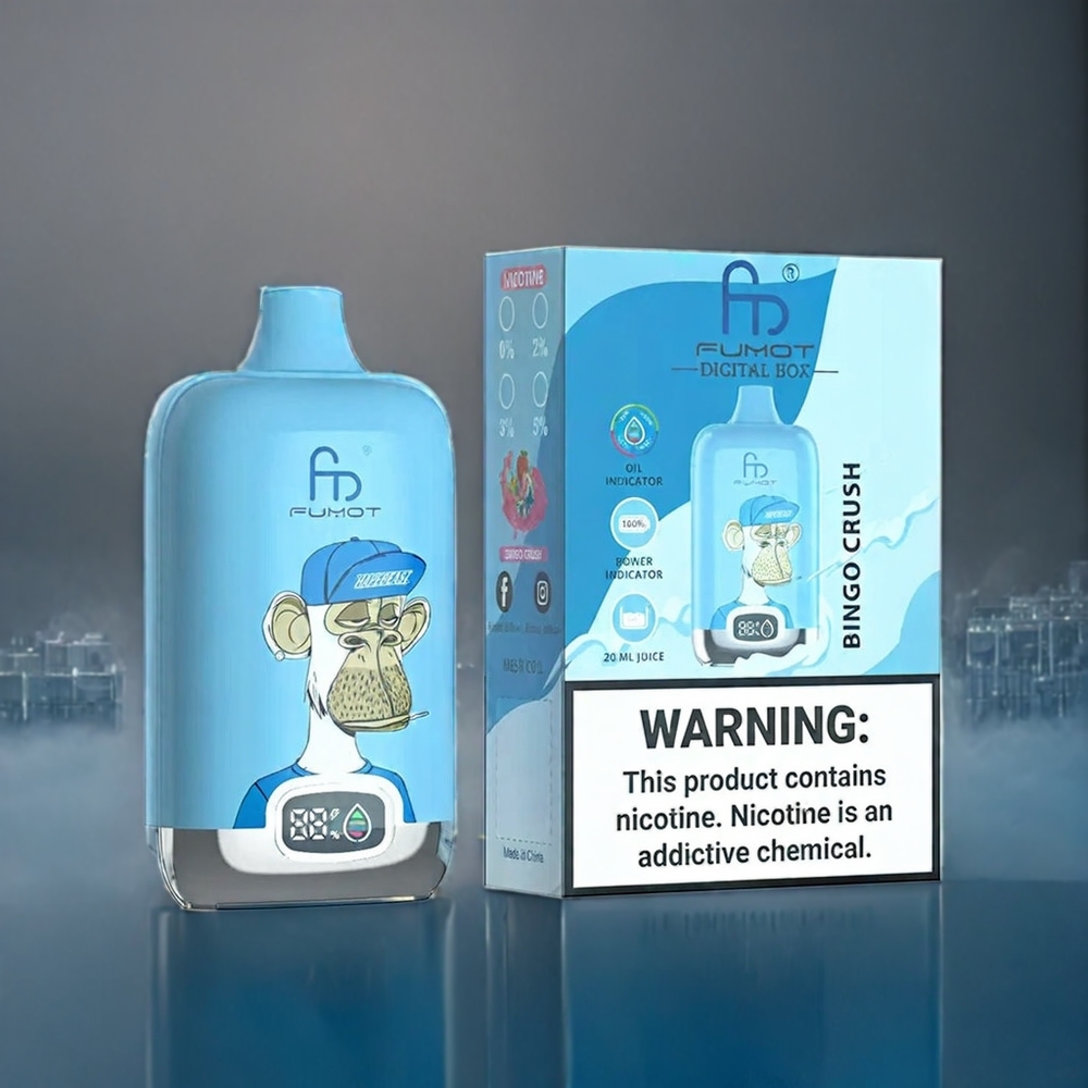 Fumot Tornado Digital Box Suomi Tukku 12000 Puffs 20ml E-Liquid Mesh Coil Type-C MTL Vape
