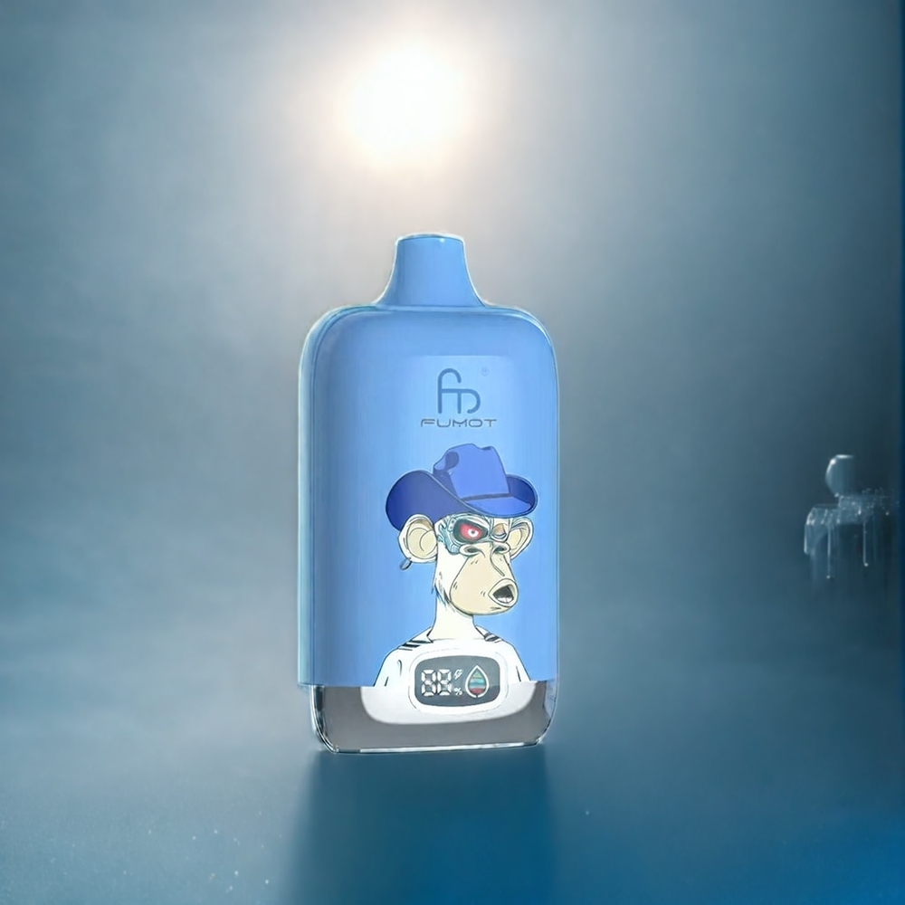Suomi tukku Fumot Tornado Digital Box 12000 Puffs - 20ml E-Liquid, Mesh Coil, Type-C Charging, Mustikka Jäällä