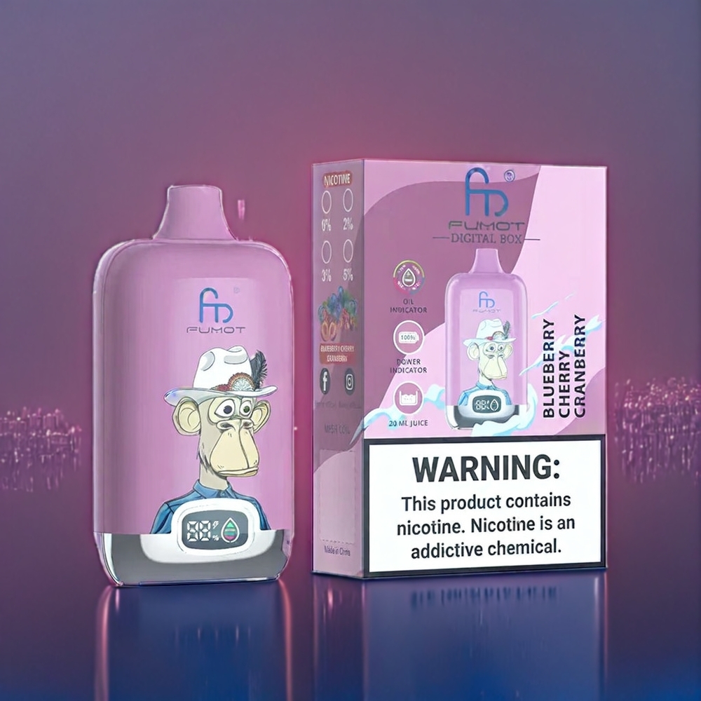 Suomi tukku Fumot Tornado Digital Box 12000 Puffs 20ml Mustikka-Kirsikka-Karpalo Mesh Coil Type-C 550mAh MTL