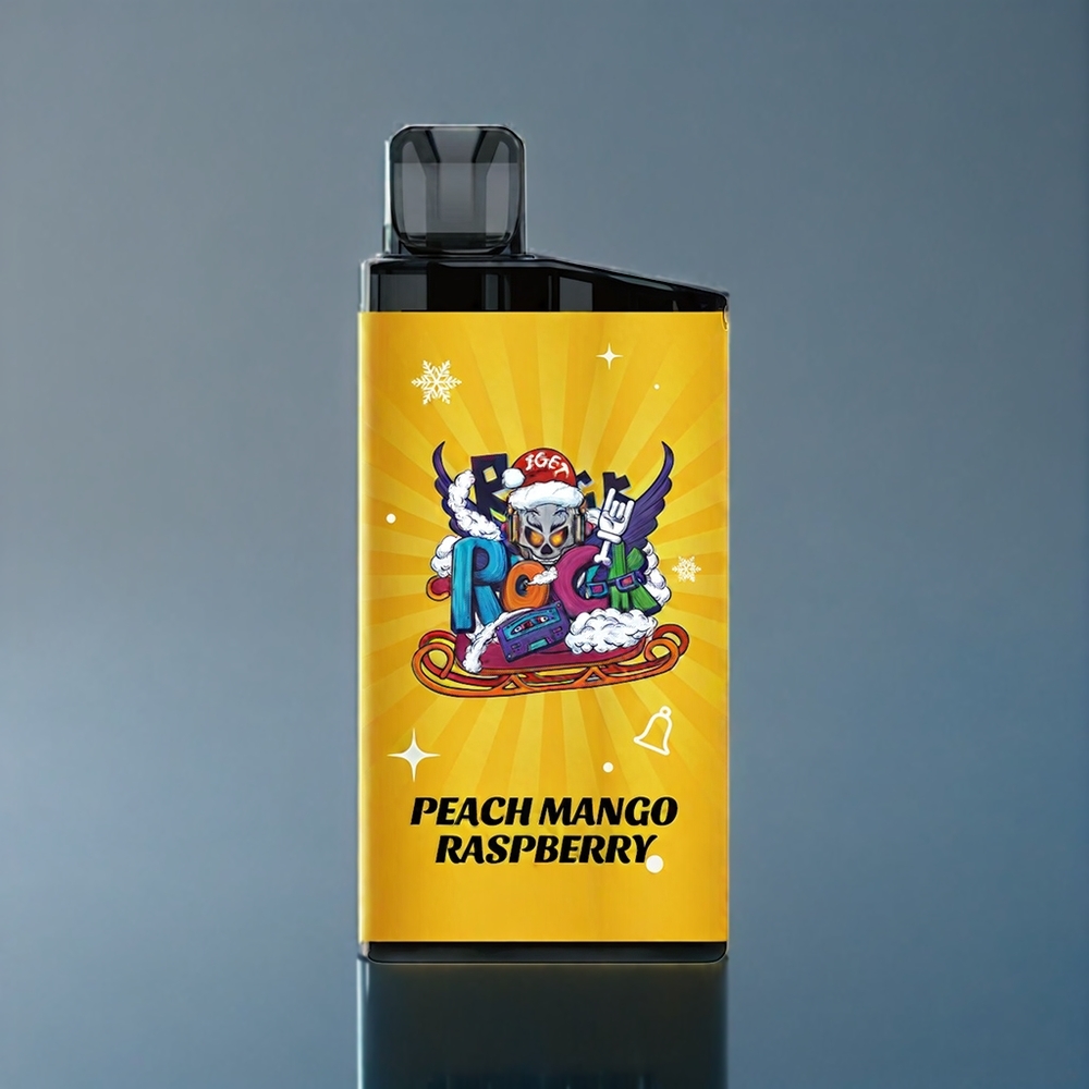 Suomi tukku Iget Bar 3500 Puffs Vape Persikka Mango Vadelma – 1400 mAh Akku, 1.2 Ohm Mesh Coil, 78g Keveä