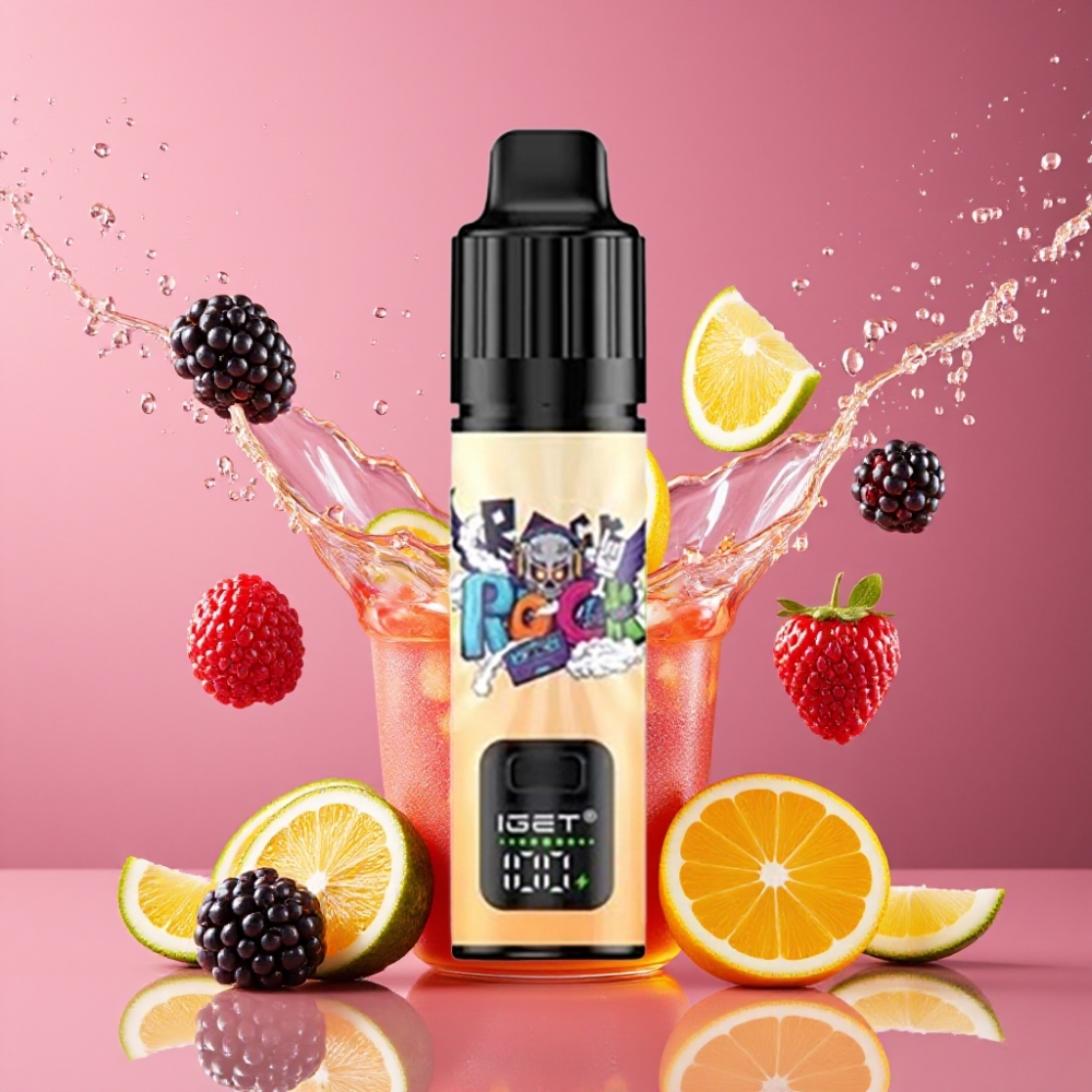 Suomi tukku IGET BAR PLUS S3 POD 10000 Puffs Disposable Vape Mustikka Ananas Appelsiini 18 ml 5% Nikotiini 950 mAh Akku