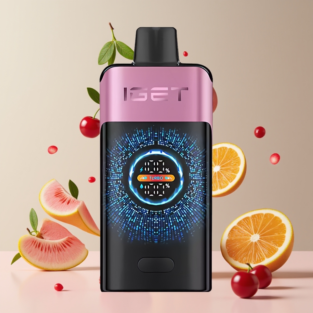Suomi tukku IGET ONE 12000 Puffs Kertakäyttöinen Vape Kirska Hirviö – 12000/9000 Puffs, 2700 mAh, 0.6 ohm Dual Mesh Coil, Suur Kaareva Väginäyttö