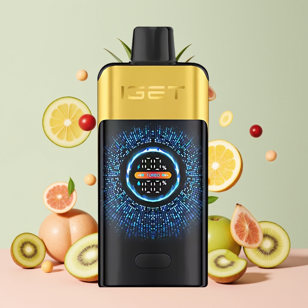 Suomi tukku IGET ONE 12000 Puffs Kertakäyttöinen Vape Kivi-Ananas, 2700 mAh, 0.6 ohm Dual Mesh Coil, Suur Kaareva Väärinäyttö