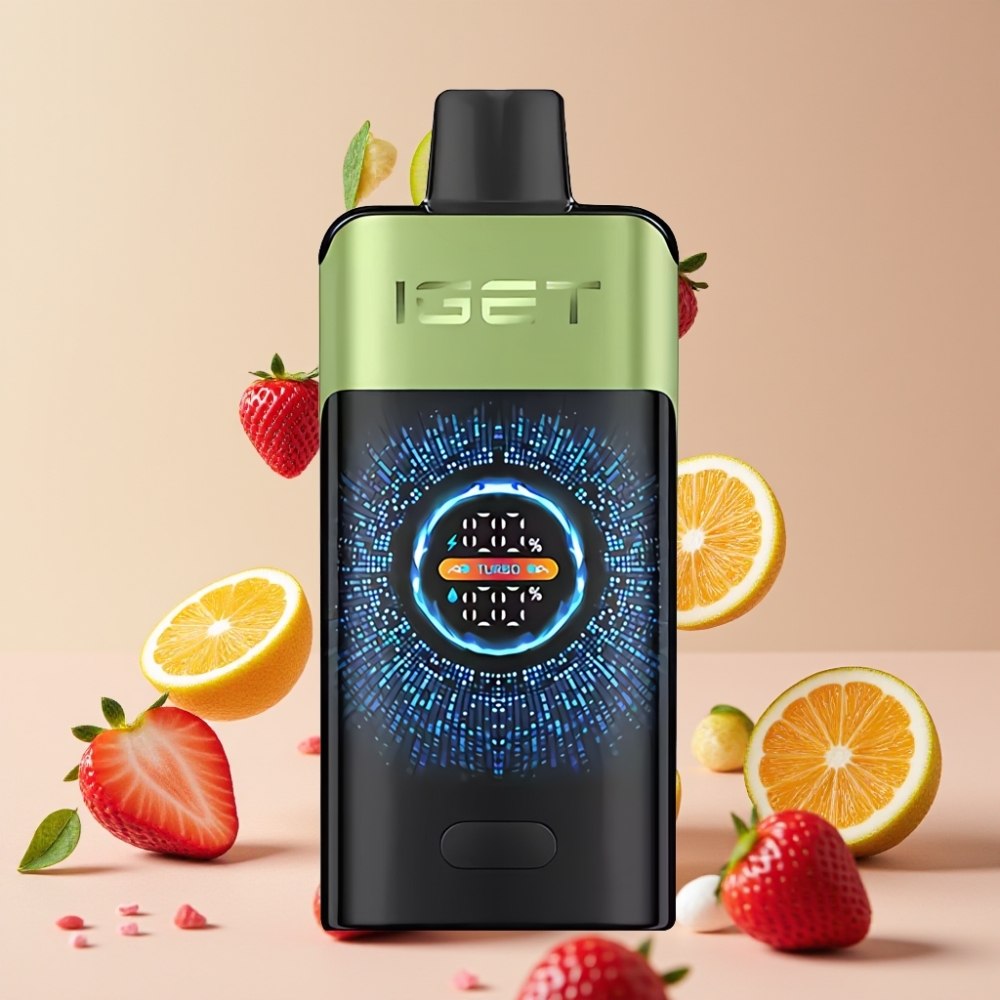 Suomi tukku IGET ONE 12000 Puffs Kertakäyttöinen Vape Mansikka-Kiivi Jää 2700 mAh Akku & 0.6 ohm Dual Mesh Coil