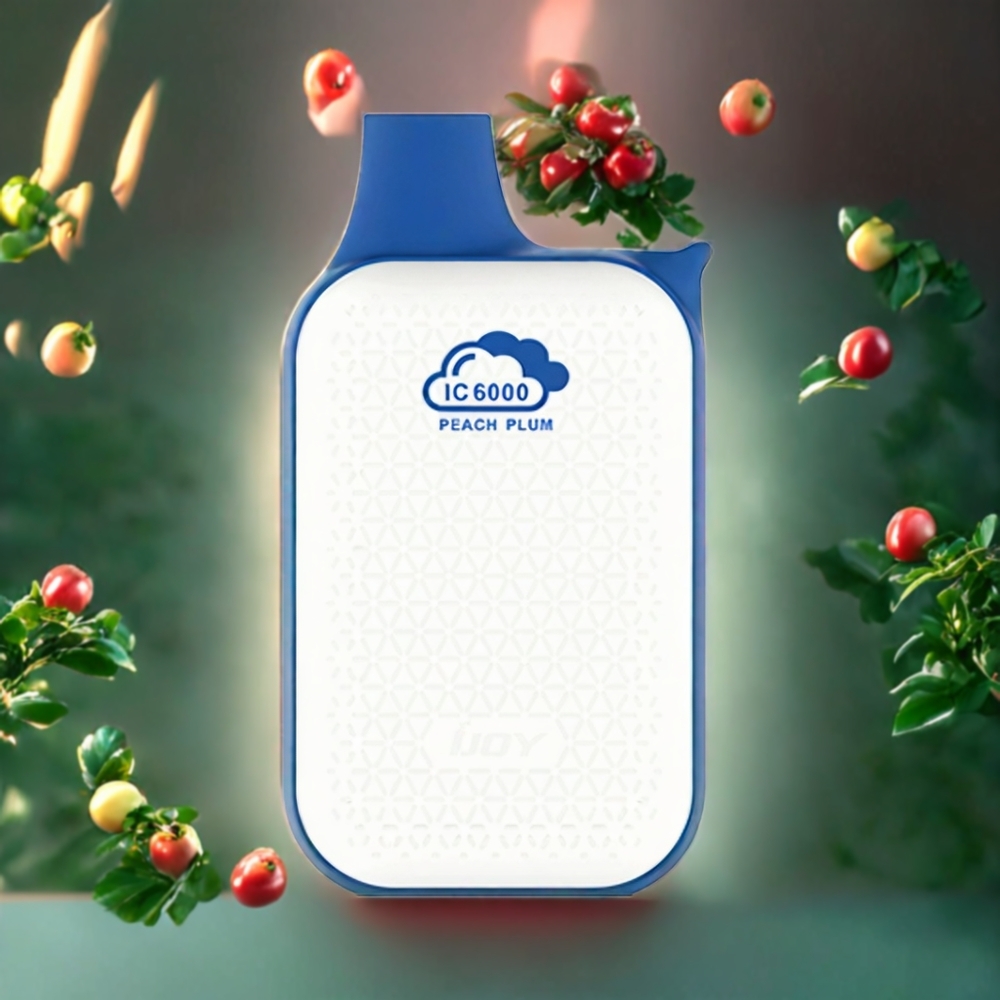 Suomi tukku IJOY Bar IC6000 Disposable Vape Persikka-Luumu 6000 savutusta 15ml nestemäistä 5%/3%/1.9% nikotiinia Type-C-lataus