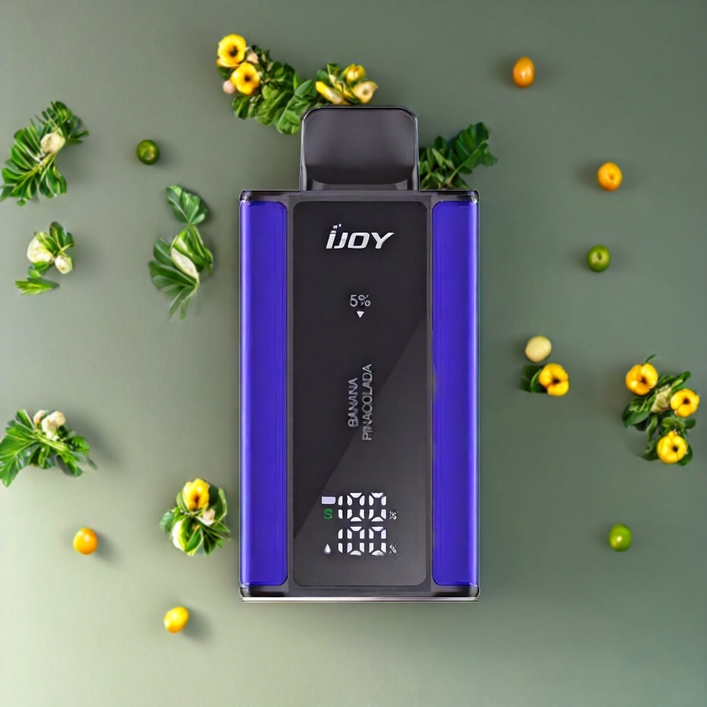 Suomi tukku IJOY Captain 10000 Puffs Disposable Vape Banaani Pinacolada - 18ml, 5% Nikotiinia, 650mAh, Type-C Lataus