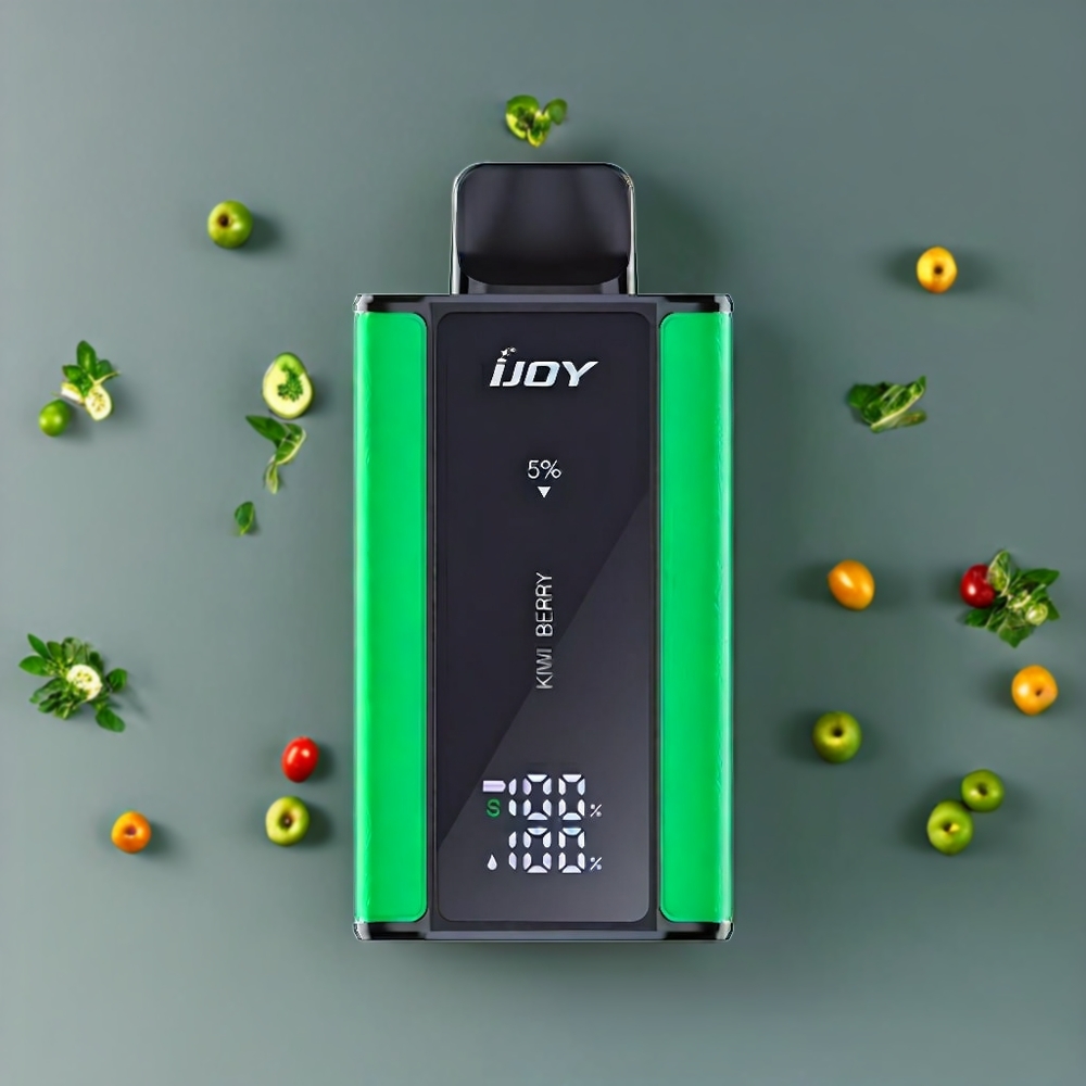 Suomi tukku IJOY Captain 10000 Puffs Disposable Vape Kiivi-Marja 18ml 5% Nikotiini 650mAh Type-C Lataus