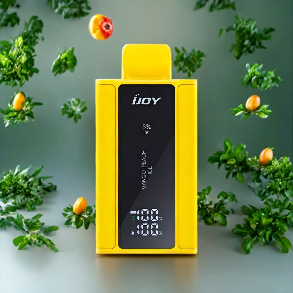 Suomi tukku IJOY Captain 10000 Puffs Disposable Vape Mango-Persikka-Jää 18ml 5% Nikotiini, 650mAh Akku, Type-C Lataus