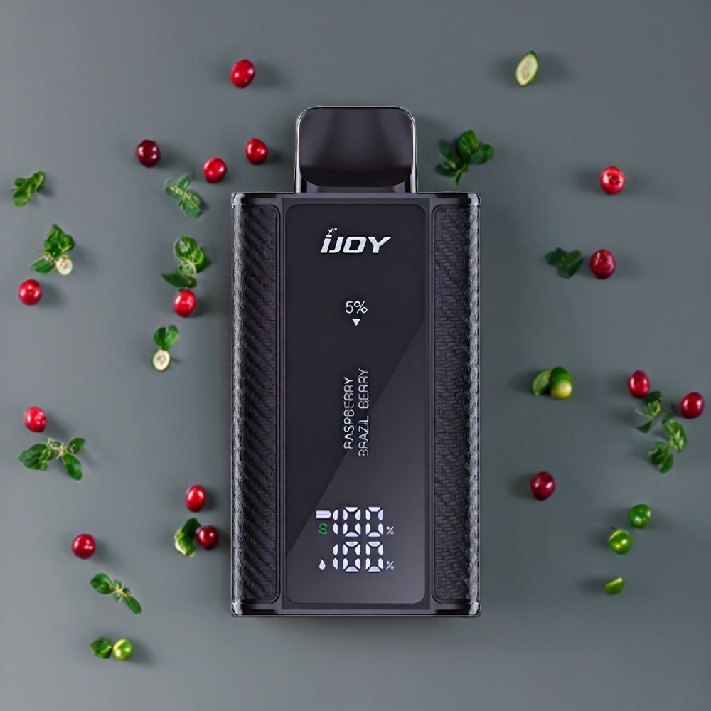 Suomi tukku IJOY Captain 10000 Puffs Disposable Vape Vadelma-Brasilia Marjaisella Maulla, 18ml, 5% Nikotiinia, 650mAh, Type-C Lataus, 0.8 Ohm Mesh Coil