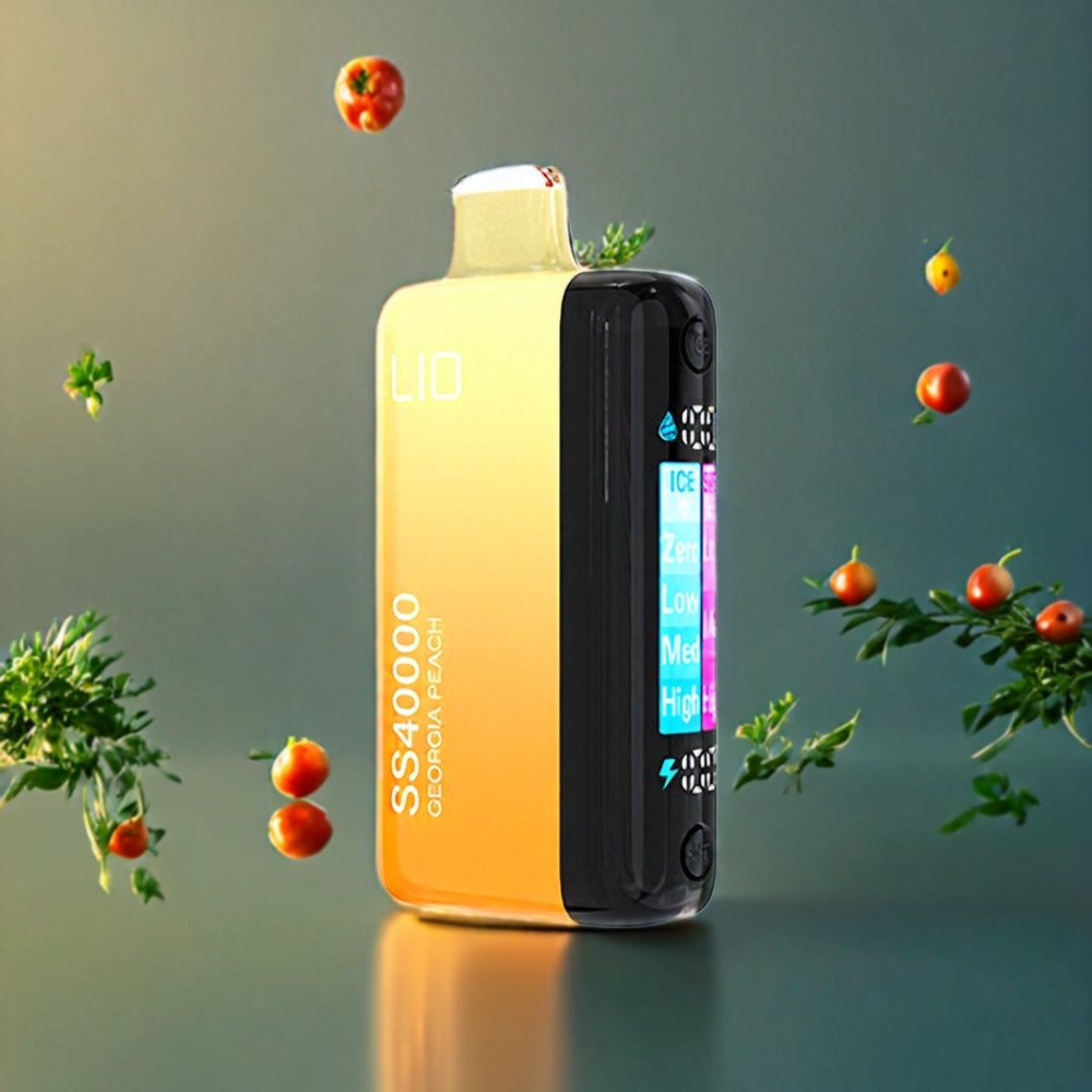 Suomi tukku IJOY LIO SS40000 Disposable Vape 40000 Puffs 22ML Georglan persikka – TYPE-C, 1100 mAh, 0.4 Ohm dual mesh coil