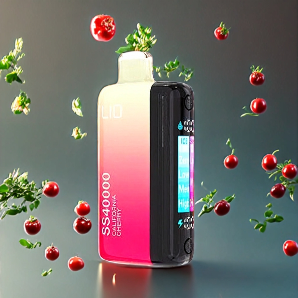 Suomi tukku IJOY LIO SS40000 Disposable Vape Kalifornian Kirsikka – 40000 Puffs, 22ML, 1100 mAh, TYPE-C