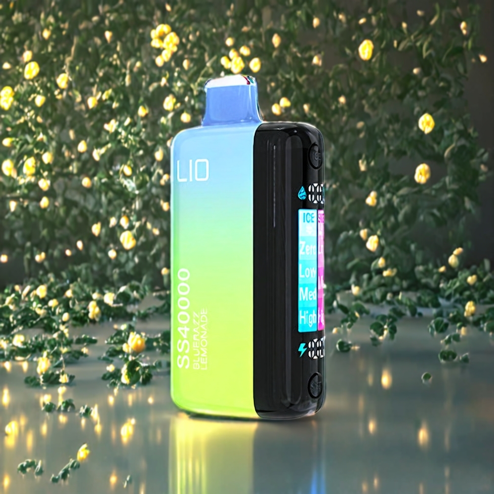 Suomi tukku IJOY LIO SS40000 Disposable Vape Sininen vadelma limonadi - 40000 tupaa, 22ML, 1100 mAh, TYPE-C