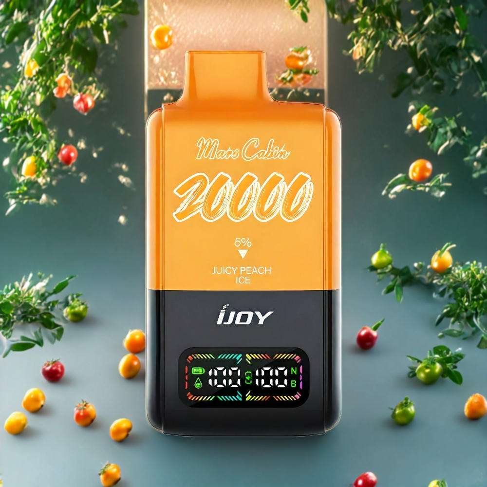 IJOY Mars Cabin 20000 Puffs Disposable Vape Juicy Peach Ice Suomi Tukku – 20ML, 50mg, TYPE-C Lataus