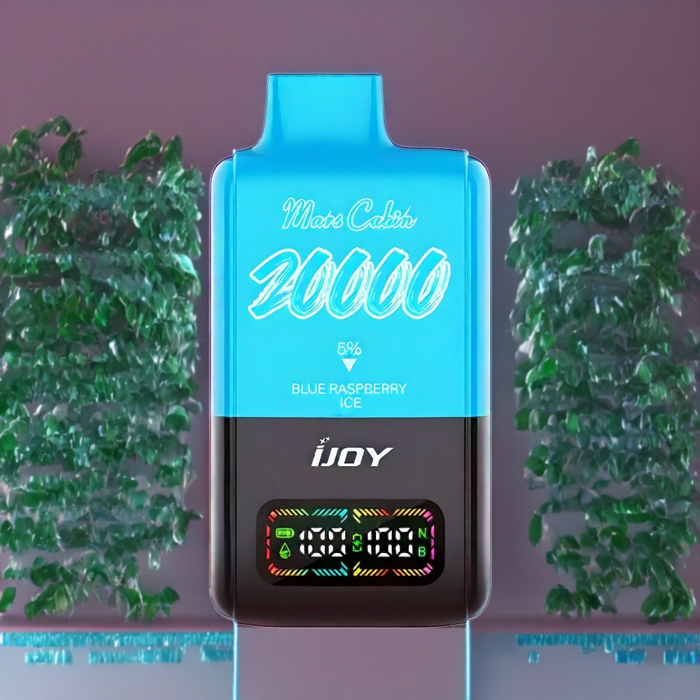 Suomi tukku IJOY Mars Cabin 20000 Puffs Disposable Vape Sininen Vadelma-Jää 20ML 50mg TYPE-C
