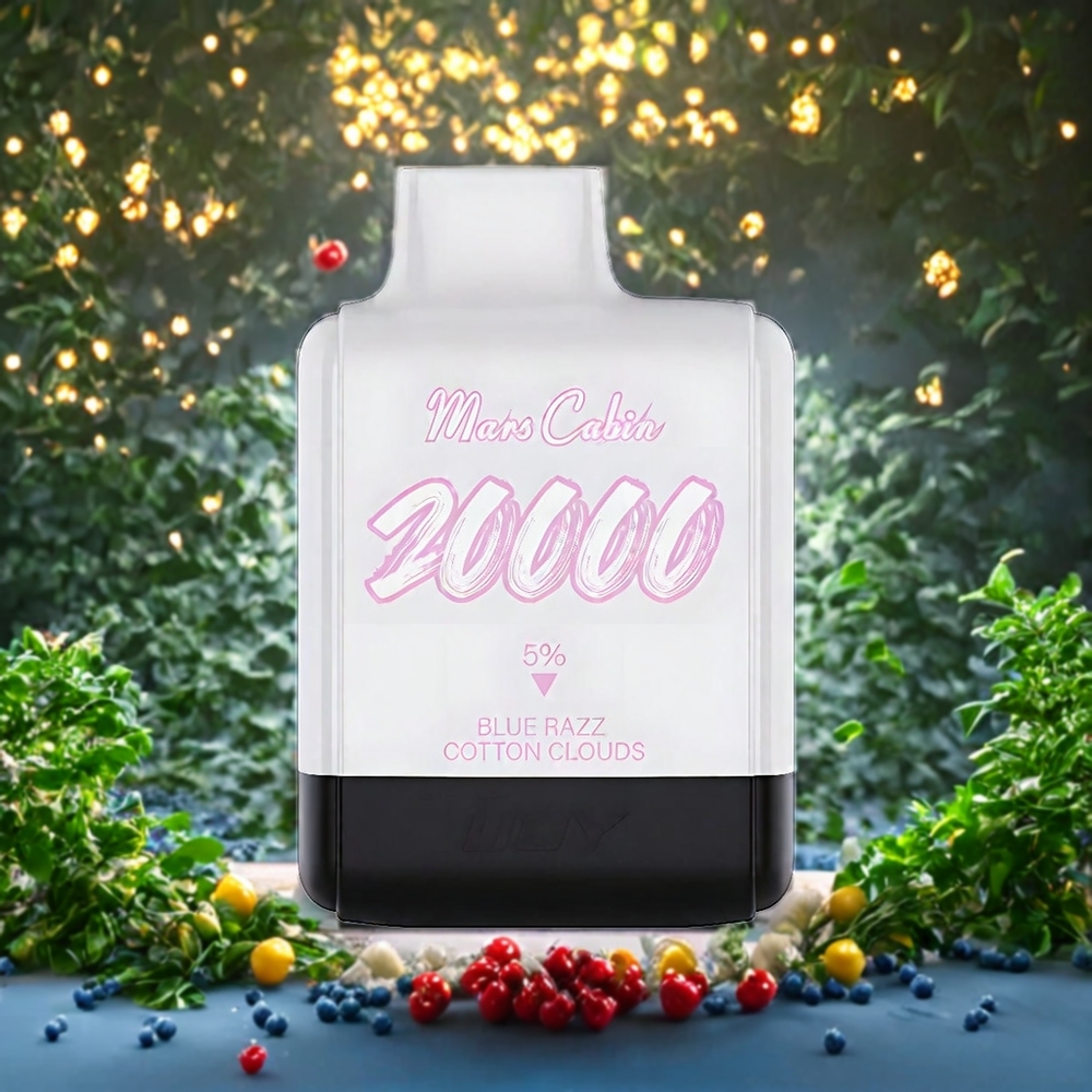 Suomi tukku IJOY Mars Cabin 20000 Puffs Disposable Vape Sininen Vadelma Vanupuuteri 20ML 50mg TYPE-C