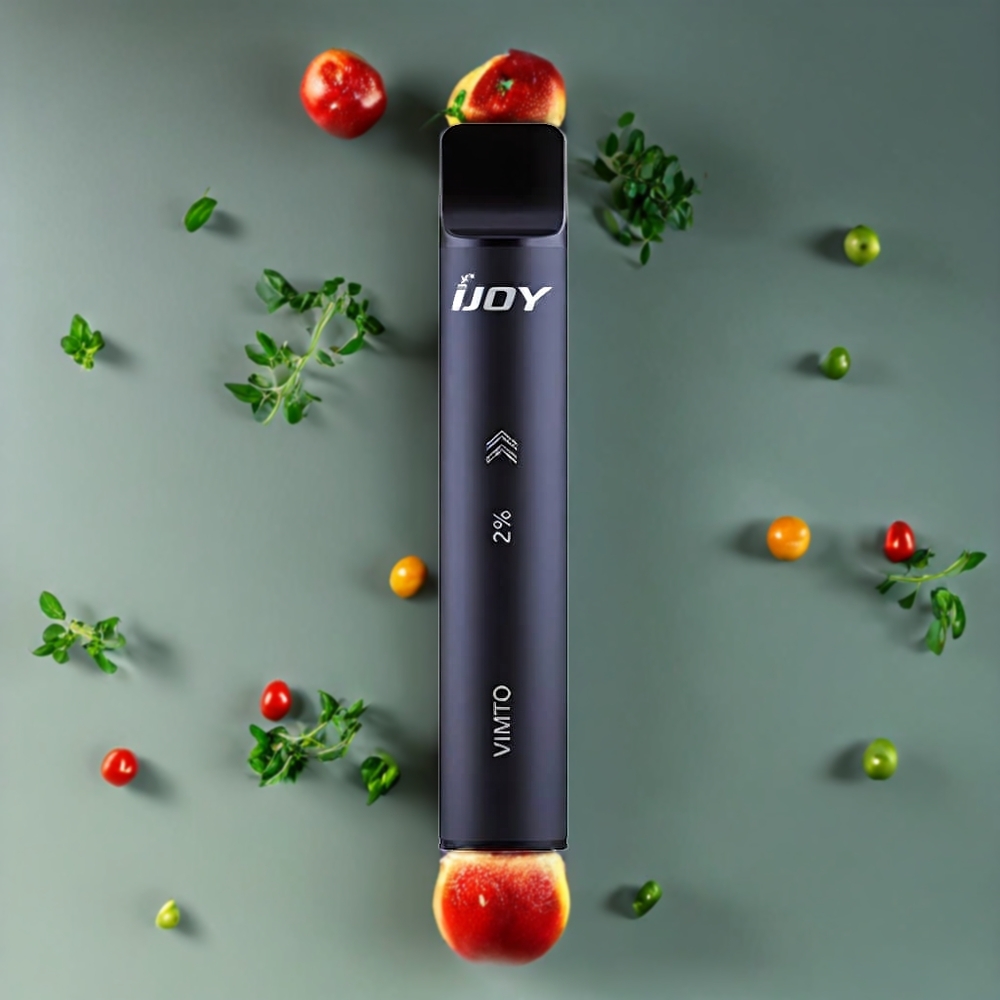 Suomi tukku IJOY Mars Cabin 600 Puffs Disposable Vape Musta – 2ml E-neste, 1.0 Ohm Mesh Coil, 100mAh Akku, Type-C Latauskotelo