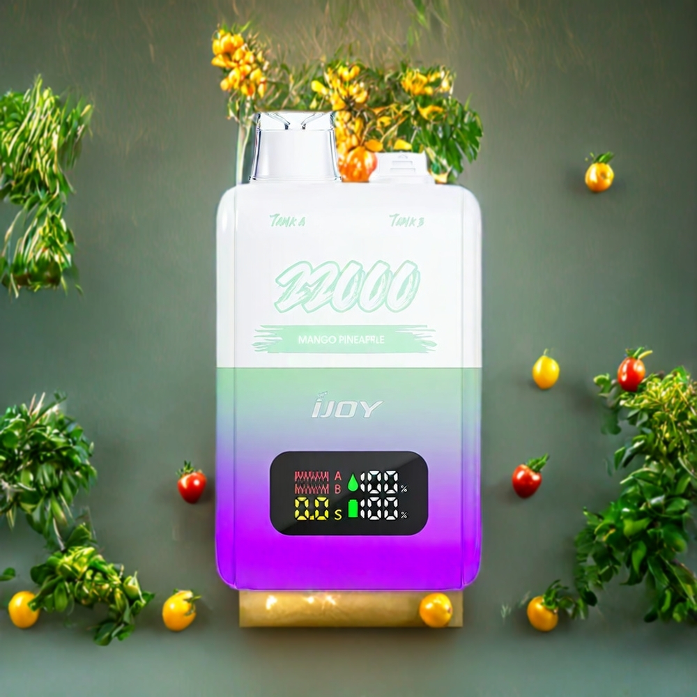 Suomi tukku IJOY SD 22000 Puffs Disposable Vape Mango-Ananas (15ML+15ML, 650 mAh, Type-C)