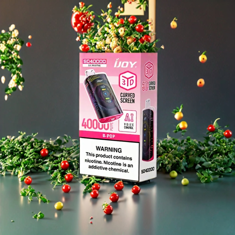Suomi tukku IJOY SD 40000 Puffs Disposable Vape B Pop 20ML 5% Nikotiini, 750mAh, Type-C Lataus, Säädettävä Ilmavirta