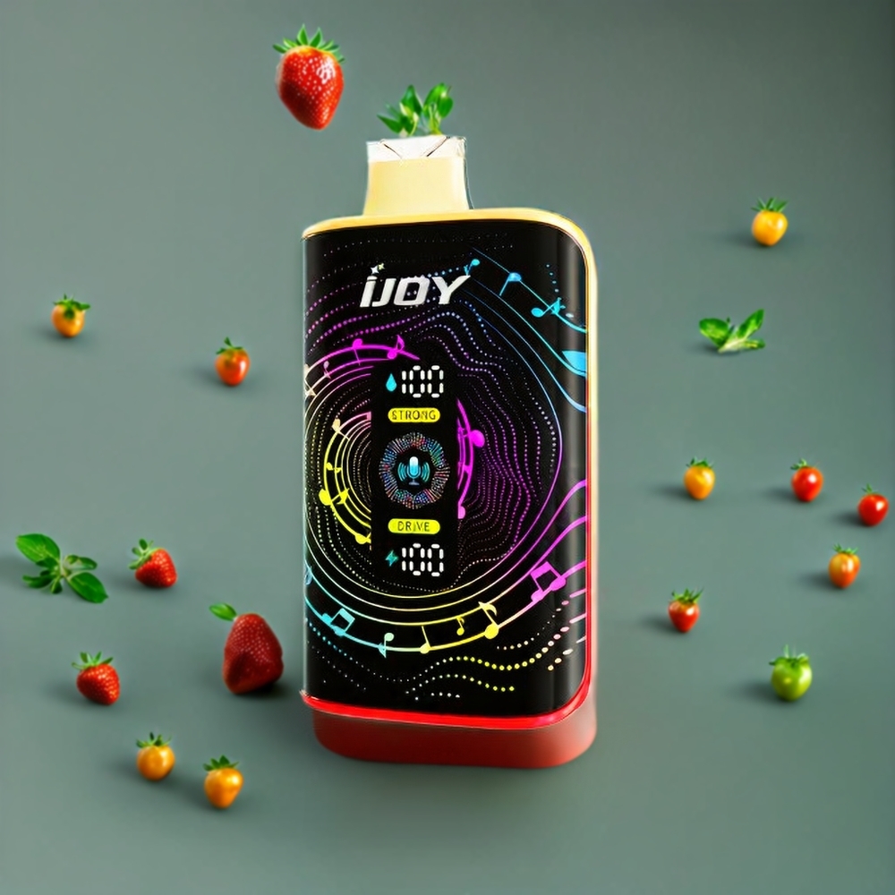 Suomi tukku IJOY SD 40000 Puffs Disposable Vape Mansikka-Mango, 20ML, 750mAh, Type-C, 5% Nikotiinia, Säädettävä Ilmanvirtaus
