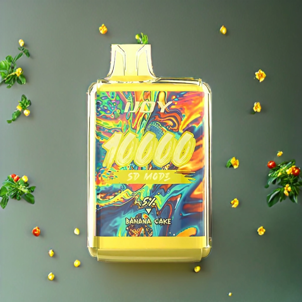 Suomi tukku IJOY SD10000 Disposable Vape Banaanikakku – 10000 Puffs, 650mAh, 20ml, 5% Nikotiinia