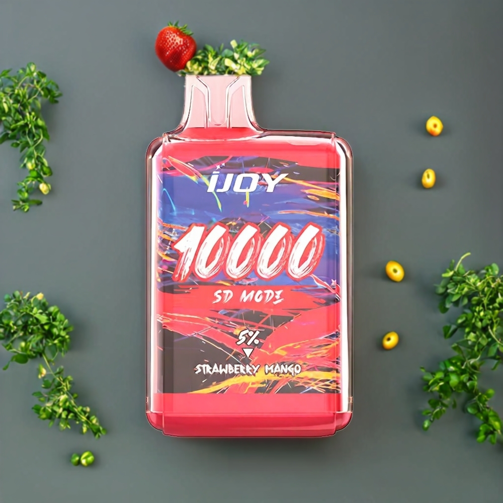 Suomi tukku IJOY SD10000 Disposable Vape Mansikka-Mango 10000 Puffs 20ml 5% Nikotiinia Type-C Lataus 650mAh Akku